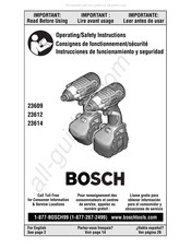 Bosch 23612 Consignes De Fonctionnement/Sécurité