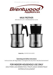Brentwood Appliances GA-401S Consignes De Sécurité Et De Fonctionnement