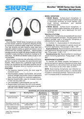 Shure Microflex MX392/C Mode D'emploi