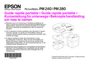 Epson PictureMate PM280 Guide Rapide Portable