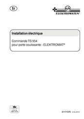Elektromaten TS 954 Installation Électrique