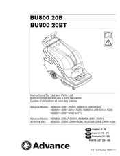 Advance BU800 20BT Guides D'utilisation Et Liste Des Pièces