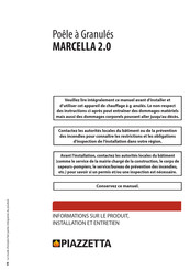 Piazzetta MARCELLA 2.0 Informations Sur Le Produit, Installation Et Entretien