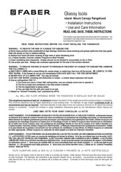 Faber Glassy Isola Informations D'utilisation Et D'entretien