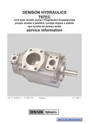 Denison Hydraulics T67EC Informations De Service