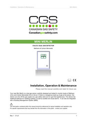 CGS MINI MERLIN Installation, Exploitation Et Maintenance
