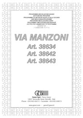 Gessi VIA MANZONI 38642 Manuel D'instructions