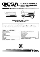 Desa International RC70T Guide Du Propriétaire