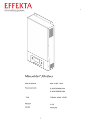 Effekta SLAGVTSI3K0W1024 Manuel De L'utilisateur