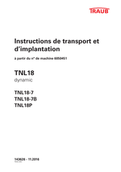 Traub TNL18P Manuel D'implantation
