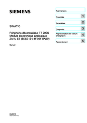 Siemens SIMATIC 6ES7134-4FB01-0AB0 Manuel
