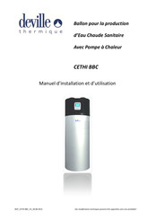 deville thermique CETHI BBC Manuel D'installation Et D'utilisation