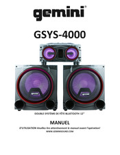 Gemini GSYS-4000 Manuel D'utilisation