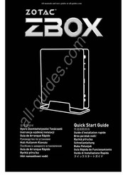 Zotac ZBOX Serie Guide D'installation Rapide