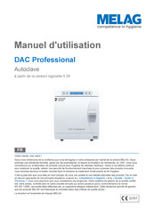 Melag DAC Professional Manuel D'utilisation