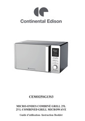 CONTINENTAL EDISON CEMO25SG13S3 Guide D'utilisation