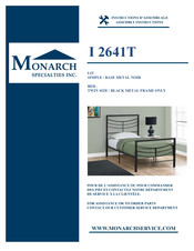 Monarch Specialties I 2641T Instructions D'assemblage