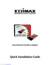 Edimax Fast Ethernet Cardbus Manuel D'instructions