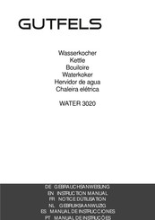 GUTFELS WATER 3020 Notice D'utilisation