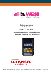 WBH Greisinger GMK100 Mode D'emploi