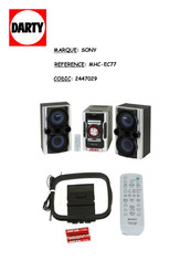 Sony MHC-GX99 Mode D'emploi