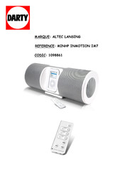 Altec Lansing inMotion iM7 Mode D'emploi