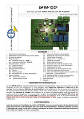 Europe Automatismes EA1M-12/24 Mode D'emploi