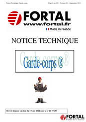FORTAL Garde corps Articulation brevetee Notice Technique