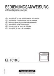 Kuppersbusch EEH 610.0 Instructions D'utilisation Et Avis De Montage