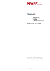 Pfaff POWERline 2591 PREMIUM Instructions D'ajustage
