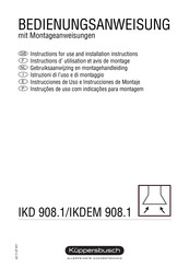 Kuppersbusch IKDEM 908.1 Instructions D'utilisation Et Avis De Montage