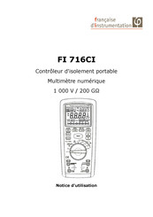Francaise d'Instrumentation FI 716CI Notice D'utilisation