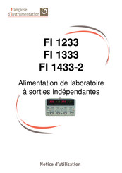 Francaise d'Instrumentation FI 1433-2 Notice D'utilisation