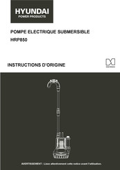 Hyundai power products HRP850 Instructions D'origine