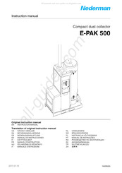 Nederman E-PAK 500 Manuel D'instruction