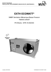 MVN EXTH ECOWATT Serie Notice Technique