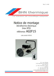 BHN Thermique 043015 Notice De Montage