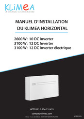 KLiMEA 12 HP ELEC DC Inverter Manuel D'installation