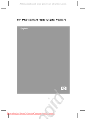 HP Photosmart R827 Mode D'emploi