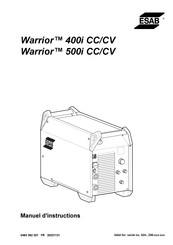 ESAB Warrior 400i CC/CV Manuel D'instructions