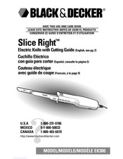 Black & Decker Slice Right EK300 Guide D'entretien Et D'utilisation