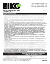 Eiko LED10.5WT8/48/850-DBL-G8D Instructions D'installation