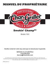 Char-Griller Smokin' Champ 1624 Manuel Du Propriétaire