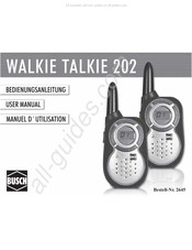 BUSCH WALKIE TALKIE 202 Manuel D'utilisation