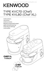 Kenwood Chef Titanium KVC70 Instructions