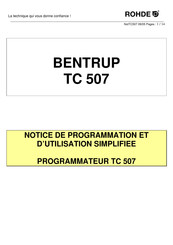 Rohde TC 507 Notice De Programmation