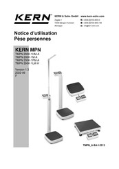 KERN and SOHN MPN Serie Notice D'utilisation