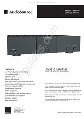 AudioSource AMP310 Guide De L'utilisateur