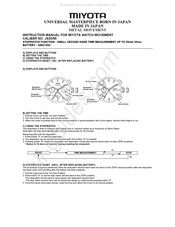 MIYOTA JS55 Mode D'emploi