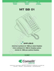 Comelit Simplebus MT SB 01 Manuel Technique